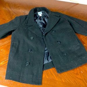 Old Navy, Black pea coat, worn twice for holiday pictures Youth Small, Unisex